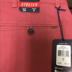 Chaps Casual Shorts Pink Stretch Cotton Elastane